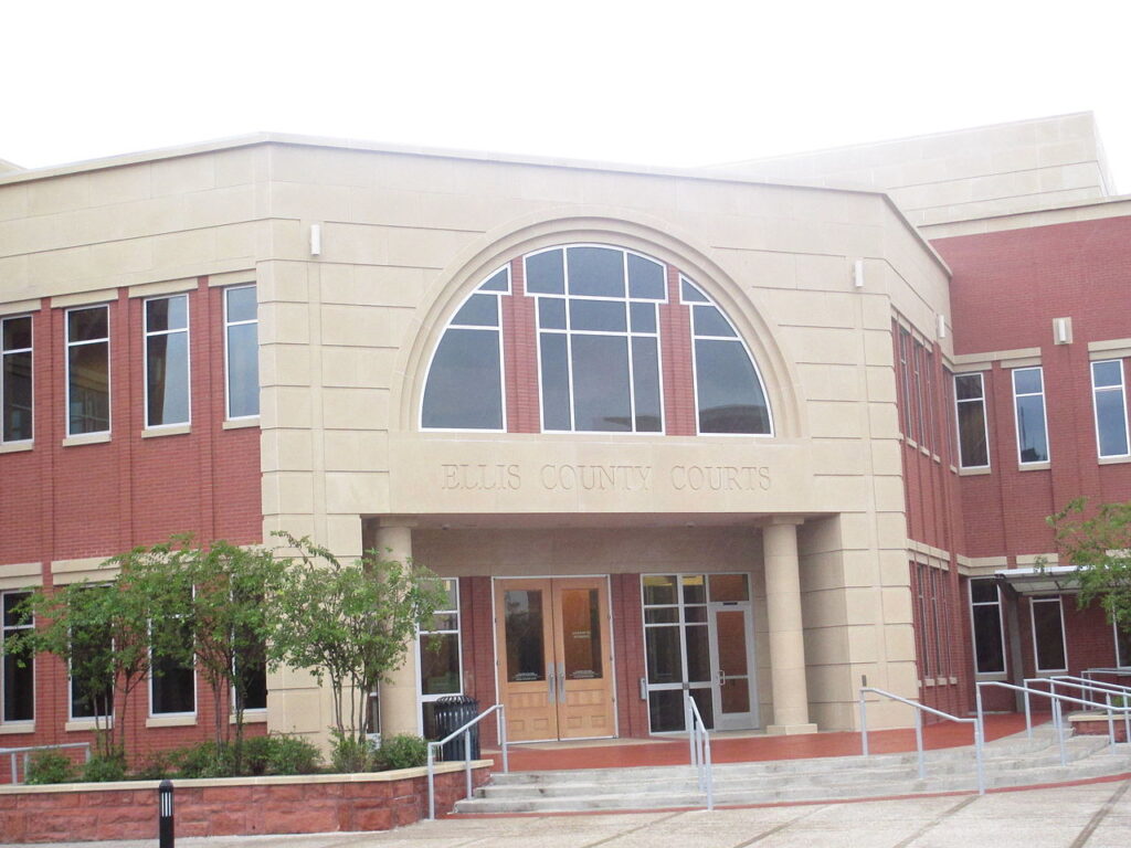 picture of the new Ellis County Law Firm County Courthouse in the county seat of Waxahachie TX